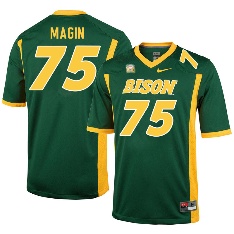 Men #75 Josh Magin North Dakota State Bison College Football Jerseys Stitched-Green